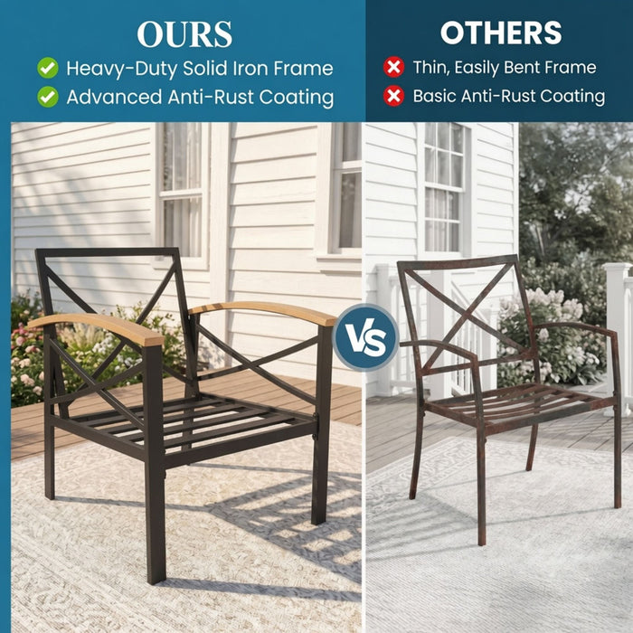 Outdoor Patio Armchair, All Weather (Set of 2)