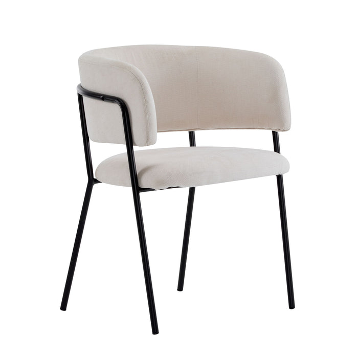 Modern Upholstered Arm Dining Chair Set