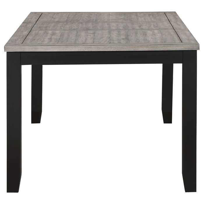 Centera - Rectangular Dining Table With Extension Leaf - Gray