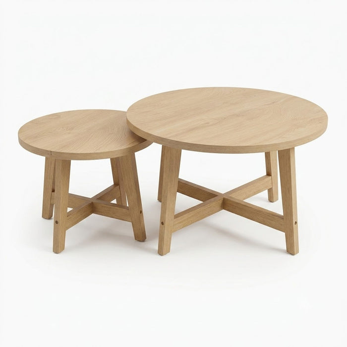 Round Nesting Stackable Tables For Living Room