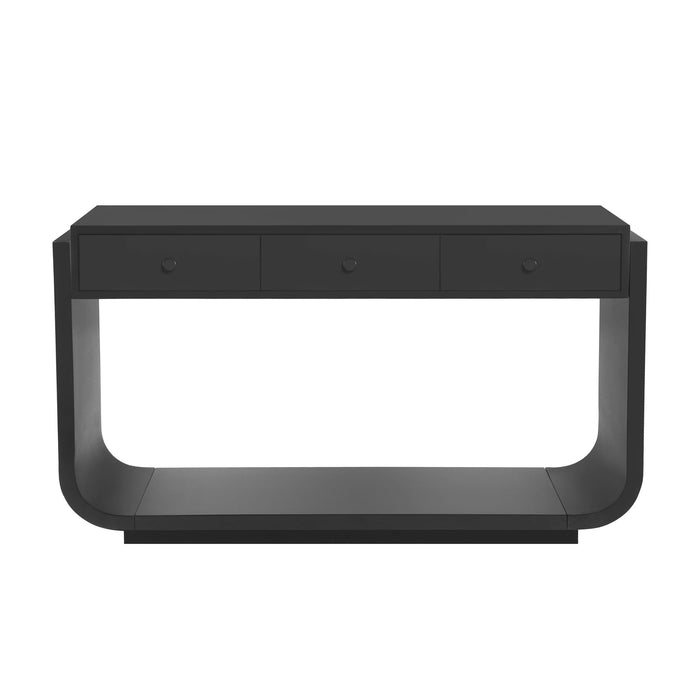 Console Table With 3 Drawers, Display Shelf