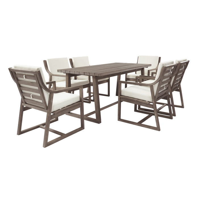 7 Piece Modern Outdoor Dining Set, Patio Furniture