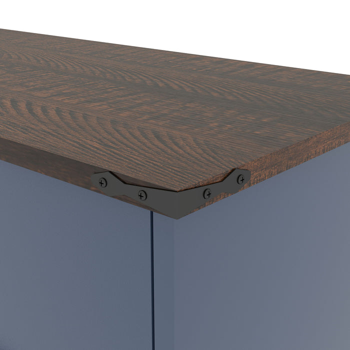 Double Tilt Out Trash Cabinet With Hideaway Drawer And Barn Door Style