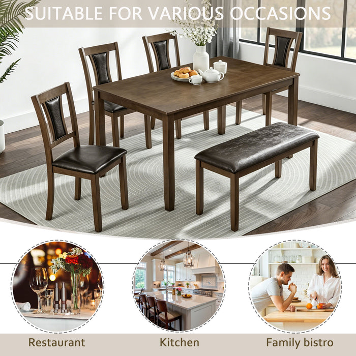 Modern Dining Table Set With Upholstered Chairs