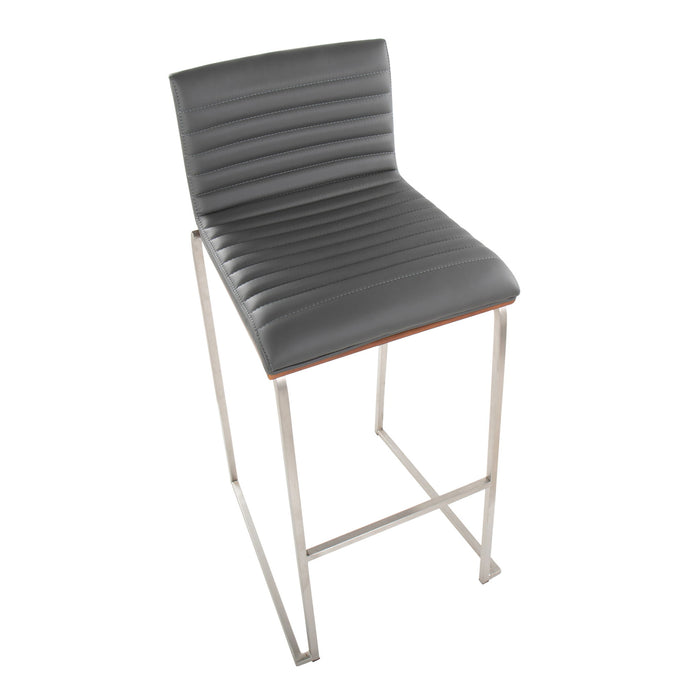 Mason Mara - Contemporary Fixed Height Barstool (Set of 2)