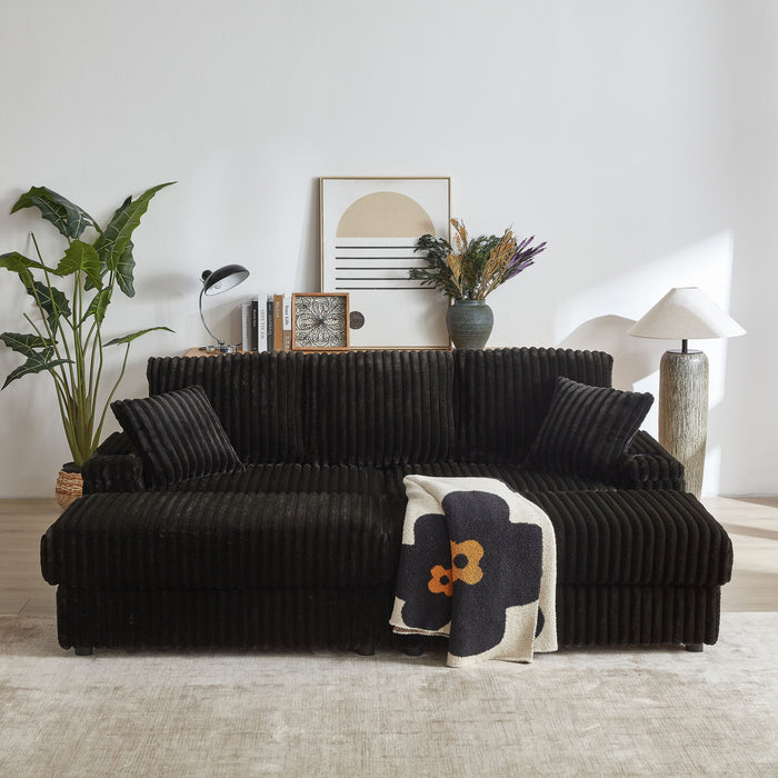 3 Seater Sofa With 2 Ottomans For Living Room