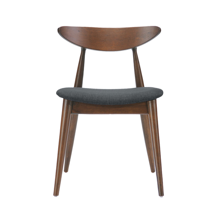 Retro Dining Chairs With Ergonomic Back (Set of 2)