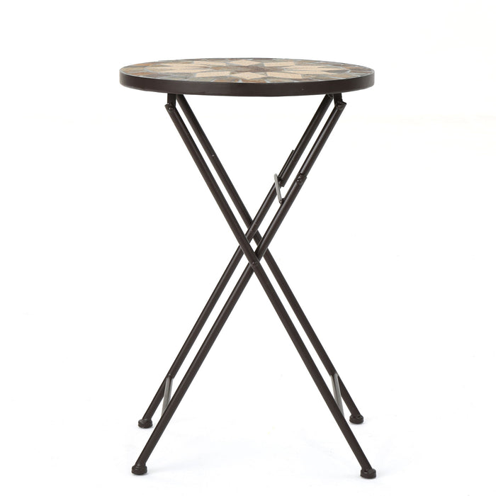 Silvester - End Table - Beige / Black