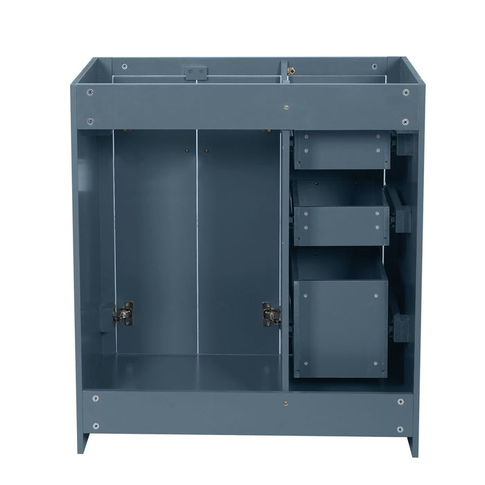 Retro Style Bathroom Vanity With 3 Drawers & Soft-Closing Doors