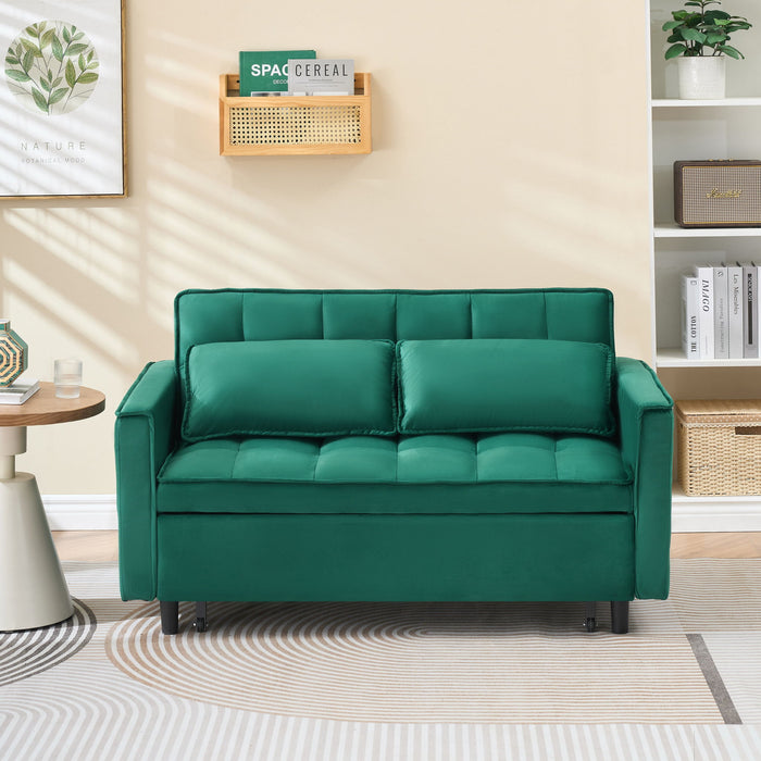 Sofa Bed With Pockets, 3 In 1 Convertible For Living Room