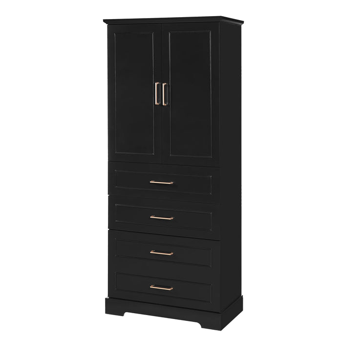 Freestanding Bathroom Cabinet With 3 Drawers, Adjustable Shelf, Soft Close Doors