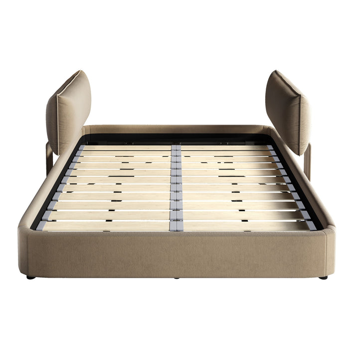 Cloud Bed Frame With Oversized Padded Movable Headboard