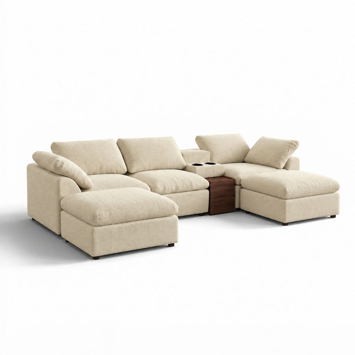 Modular Cloud Couch With Storage Console