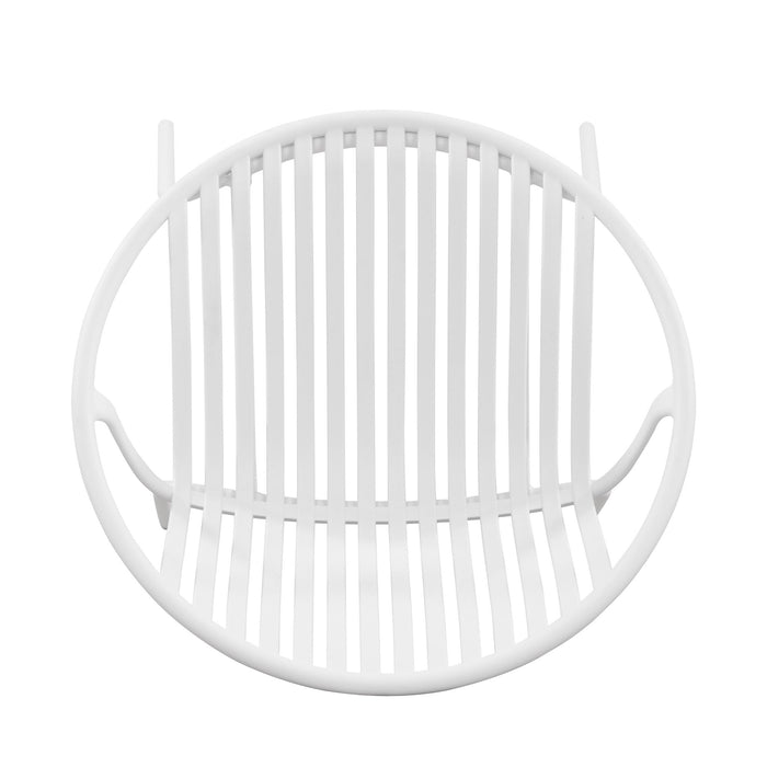 Stackable Outdoor Chairs With Breathable Plastic Backrest (Set of 2)