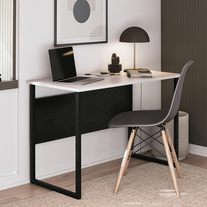 Sorina - Writing Desk - White / Light Oak