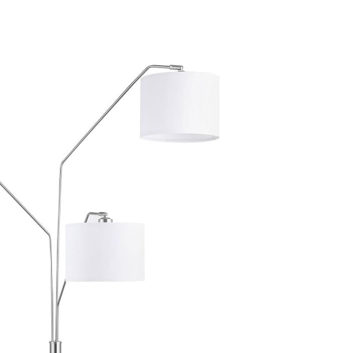 Trio Drum Shade Floor Lamp - Silver