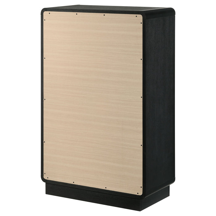 Burton - 5 Drawer Chest Of Drawers - Black