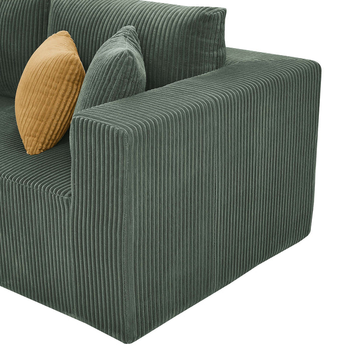 L - Shape Full Compressed Upholstered Sectional