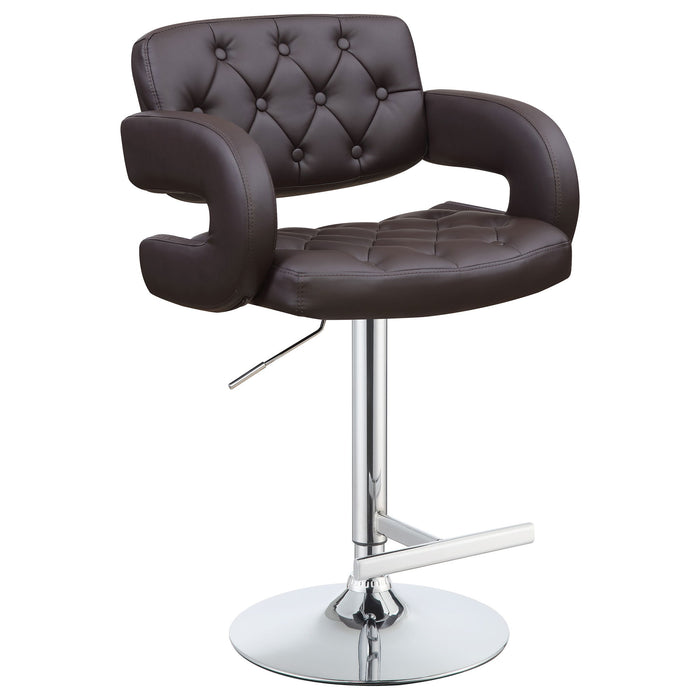 Adjustable Bar Stool With Upholstery