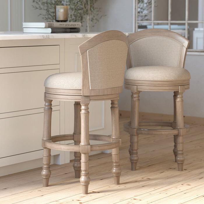 Barrel Back Stool With Swivel