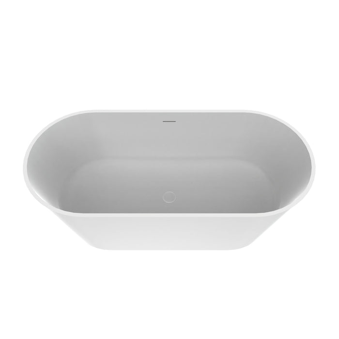 Solid Surface Freestanding Soaking Bathtub & Ergonomic Design