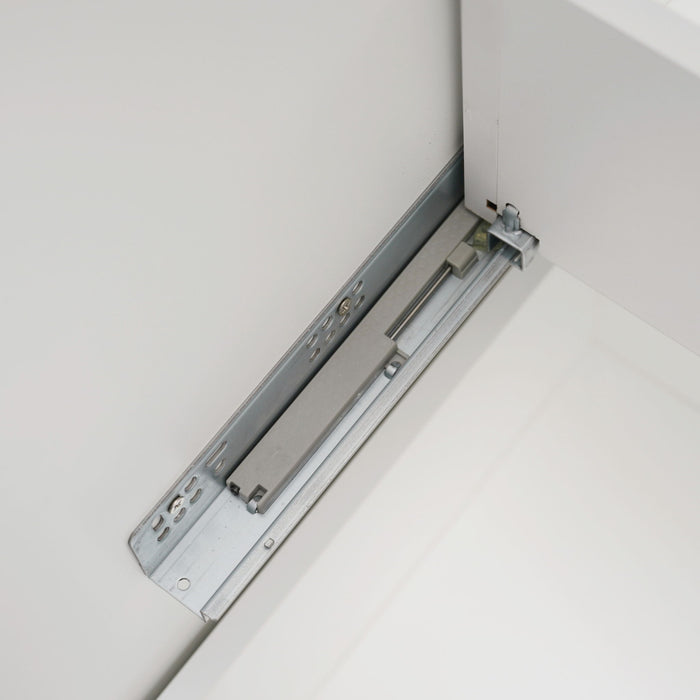 Freestanding Bathroom Vanity With Ceramic Sink, 2 Full Extension Drawers