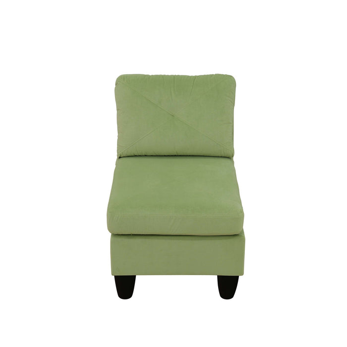 Modular L - Shaped Sectional Sofa, 6 Seater, 4 Piece Couch With Chaise - Green