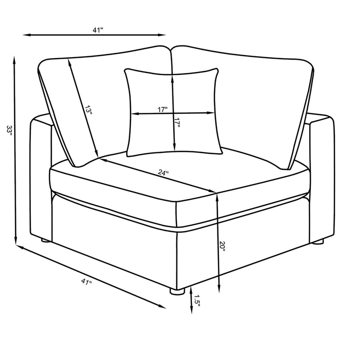 Dulcy - 5 Piece Modular Sectional Sofa - Beige