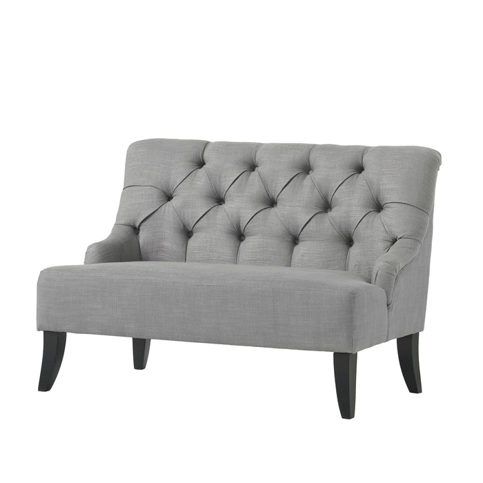 Nicole - French Style Upholstered Loveseat With Tufted Backrest