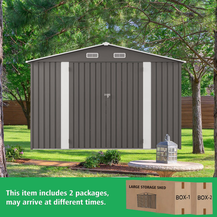 Large Outdoor Storage Shed With Lockable Door, Air Vent
