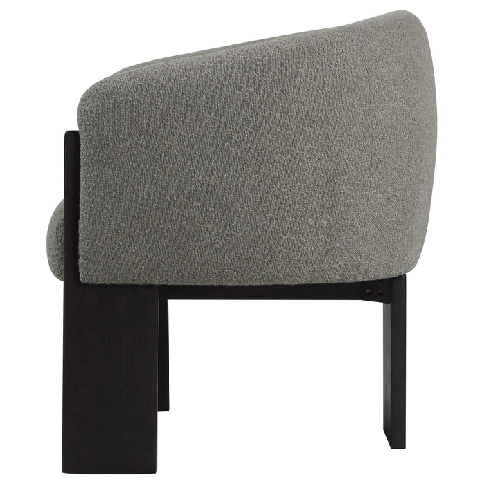 Maciel - Upholstered Barrel Back Accent Chair - Mushroom