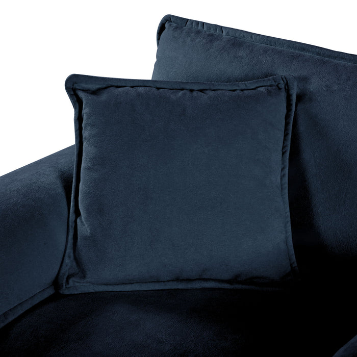 Modern Oversized Deep Seat Sectional Sofa With Pillows