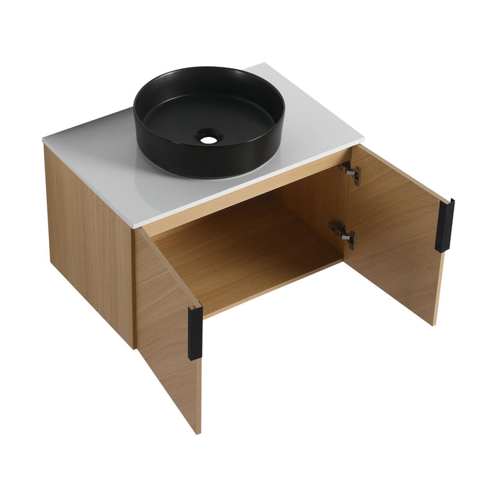 Wall Mounted Bathroom Vanity With Art Sink