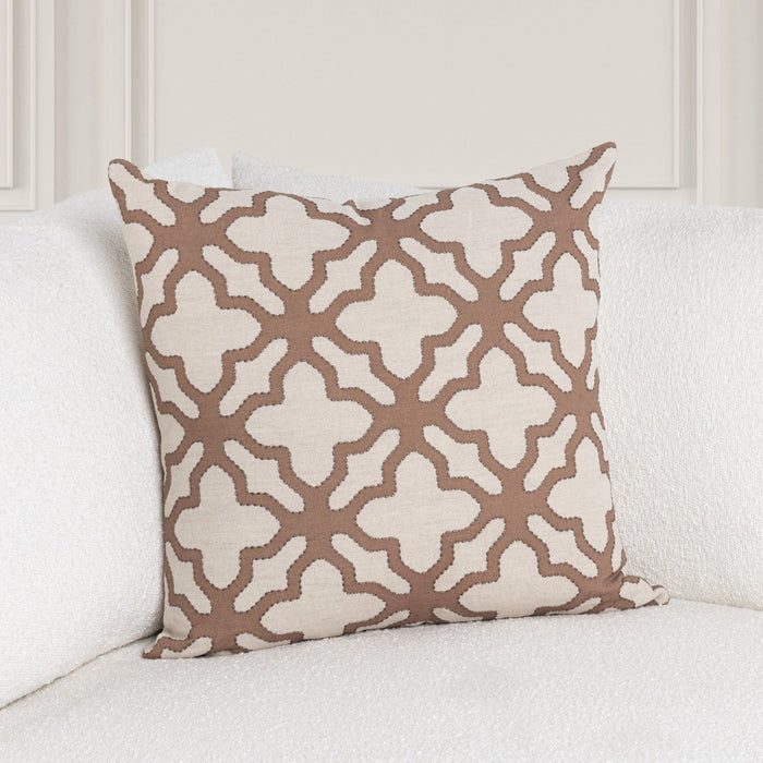 Mullan - 22" x 22" LN Pillow - Frothed Brown