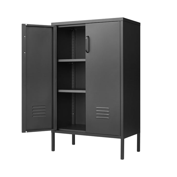 Suitable For Steel Storage Cabinets In Living Rooms, Kitchens, And Bedrooms, 2 Door Miscellaneous Storage Cabinet, Garage Tool Storage Cabinet, And Office File Cabinet 2 Movable Partitions