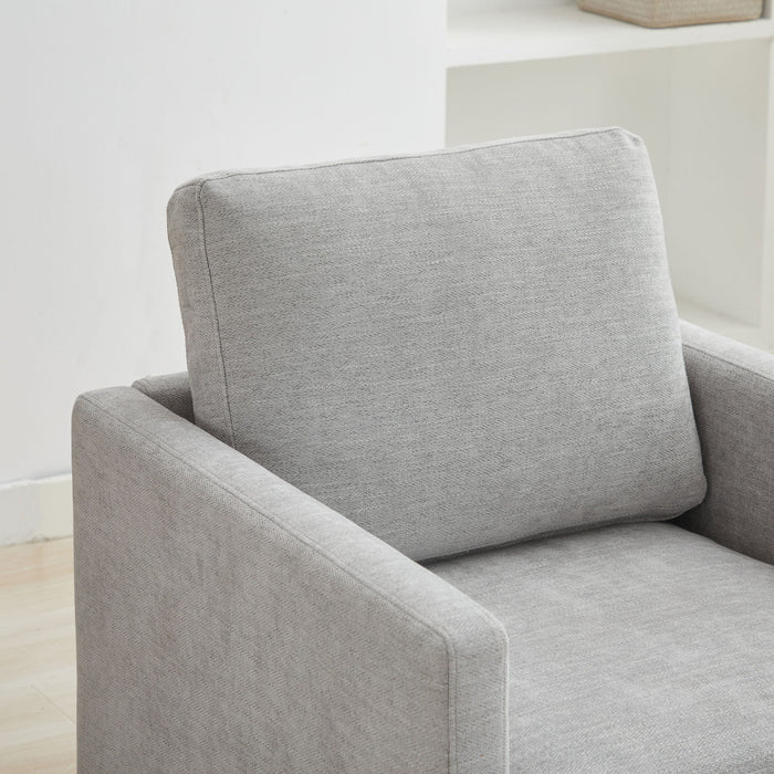 Square Upholstered Swivel Accent Chair