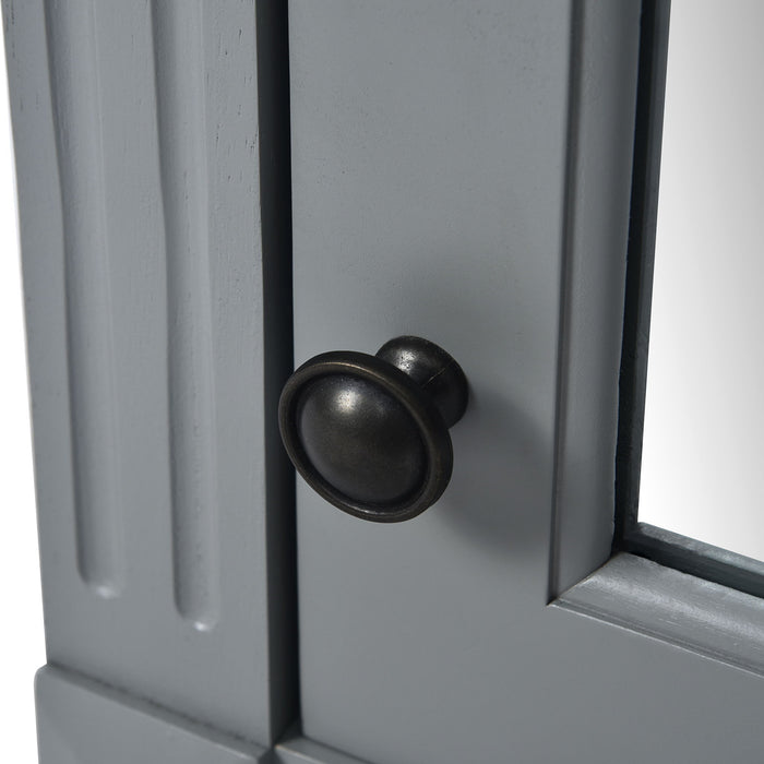 Wall Mounted Bathroom Storage Cabinet With Mirror, Medicine Cabinet With Height Adjustable Shelf