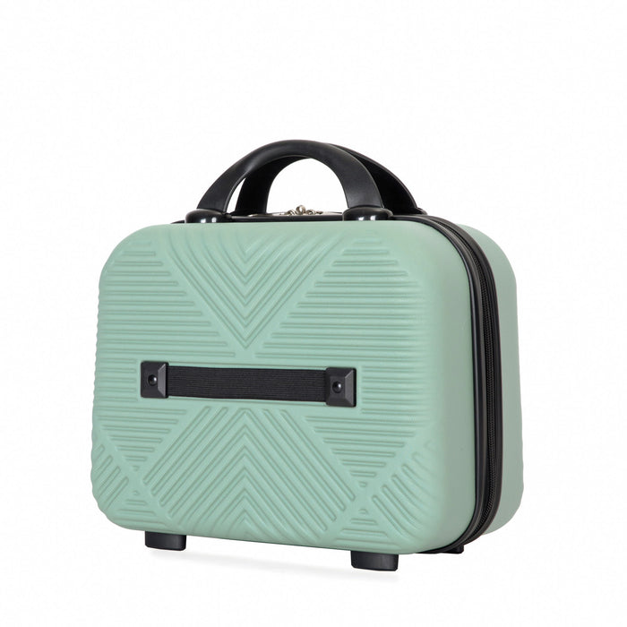 4 Piece Lightweight Suitcase, Makeup Box, Aircraft Wheels