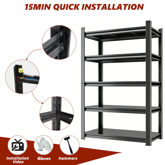 5 Tier Heavy Duty Shelving Unit Adjustable Shelving Units