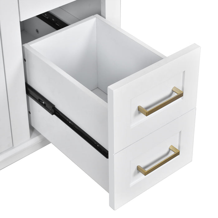 Modern Bathroom Vanity With Ceramic Sink, Soft Close Storage Cabinet