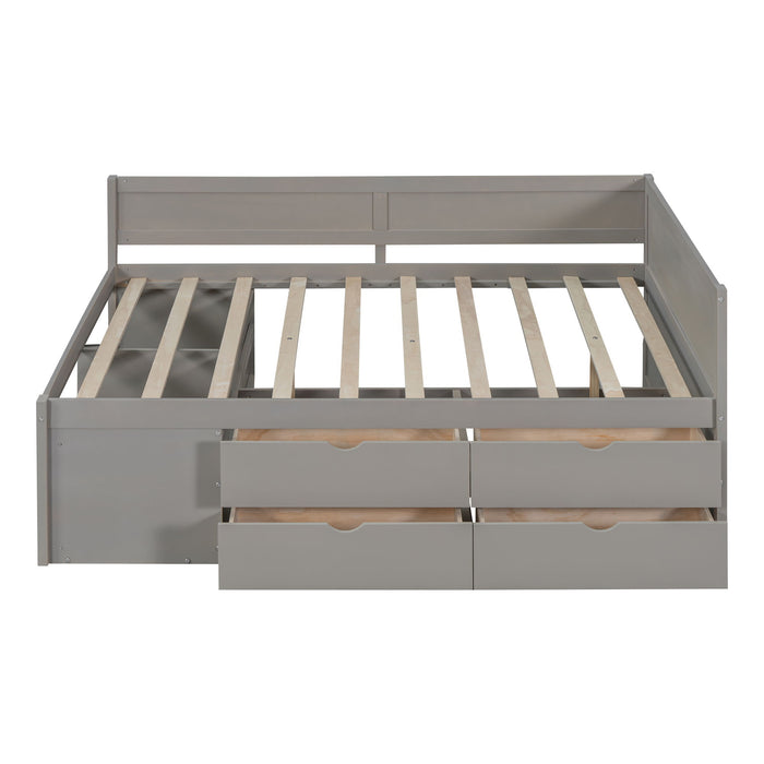 Daybed With Drawers And Shelves