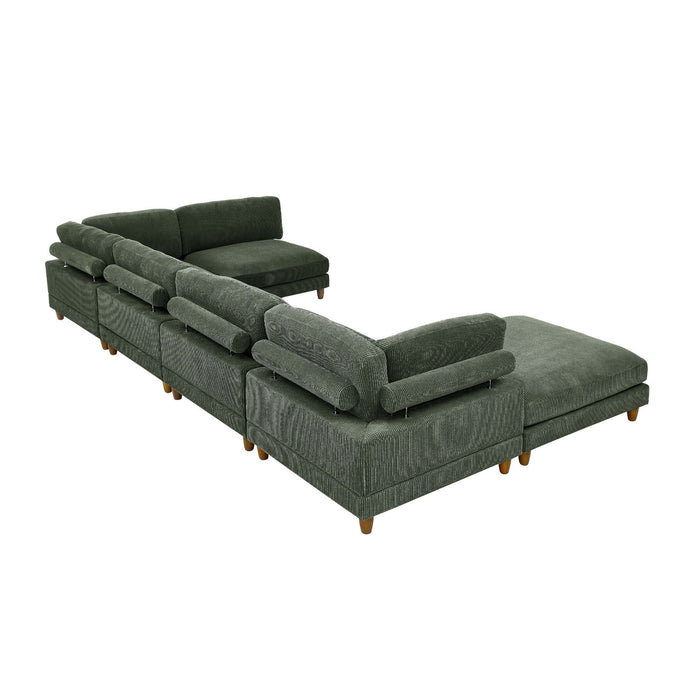 Modern Modular Sectional With Adjustable Back Support