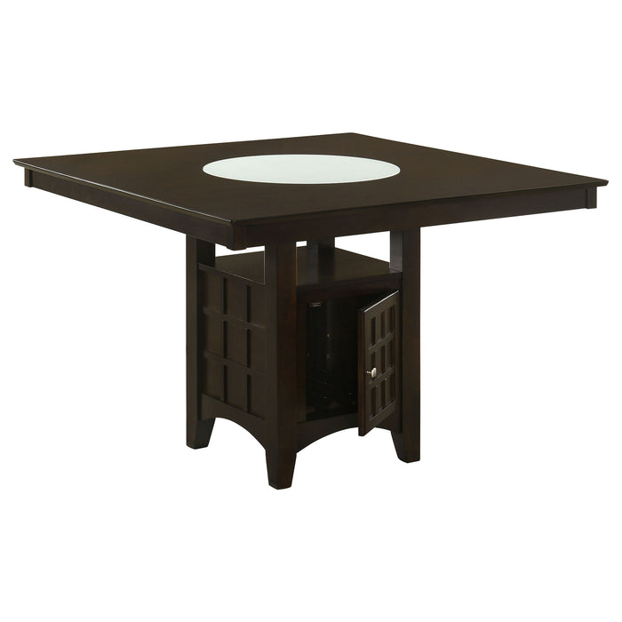 Tolland - Counter Height Dining Table With Storage Pedestal - Cappuccino