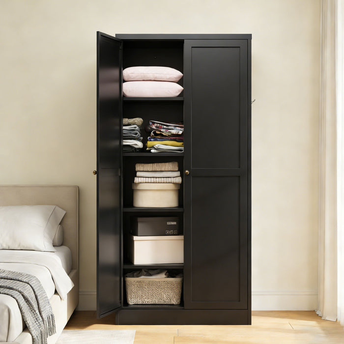 Kitchen Pantry Cabinet With 4 Adjustable Shelves, Heavy Duty Freestanding Organizer