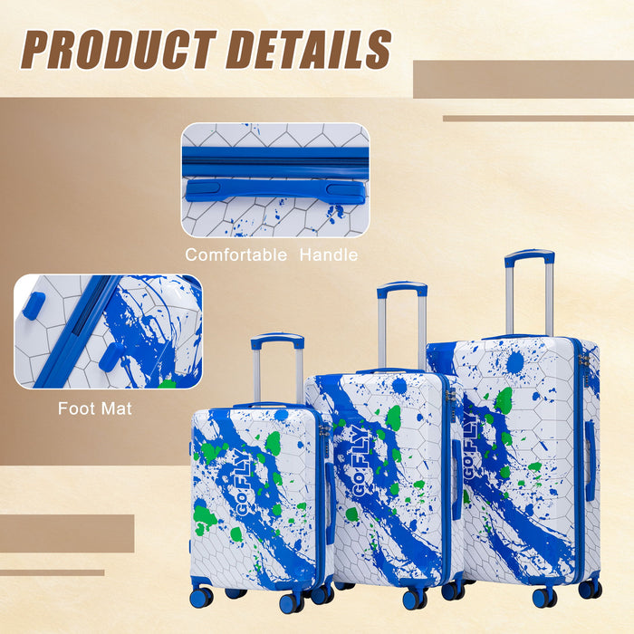 3 Piece With Combination Lock And Silent Wheels