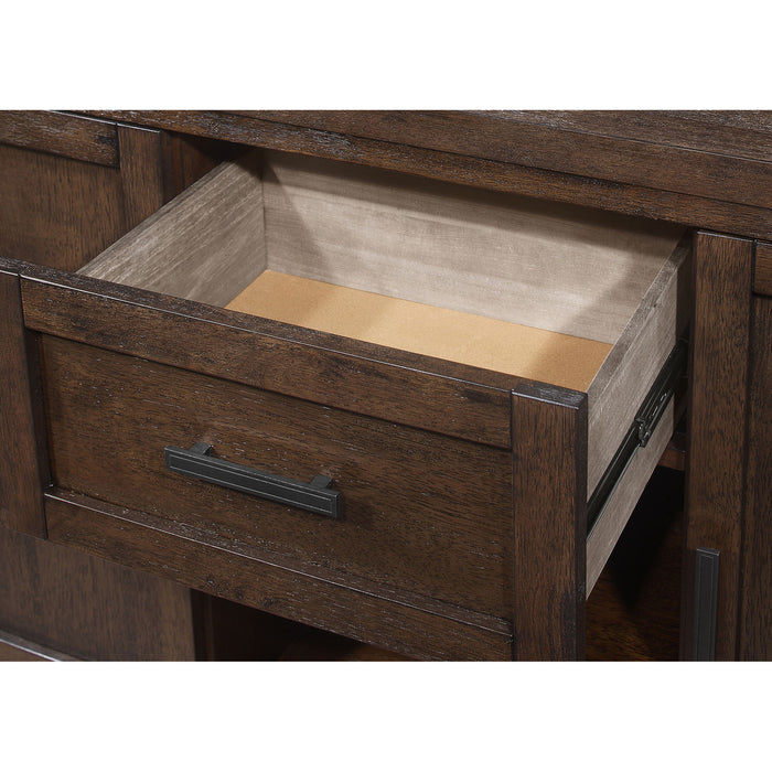 Mccall - 2 Door Server With 1 Drawer - Brown Oak