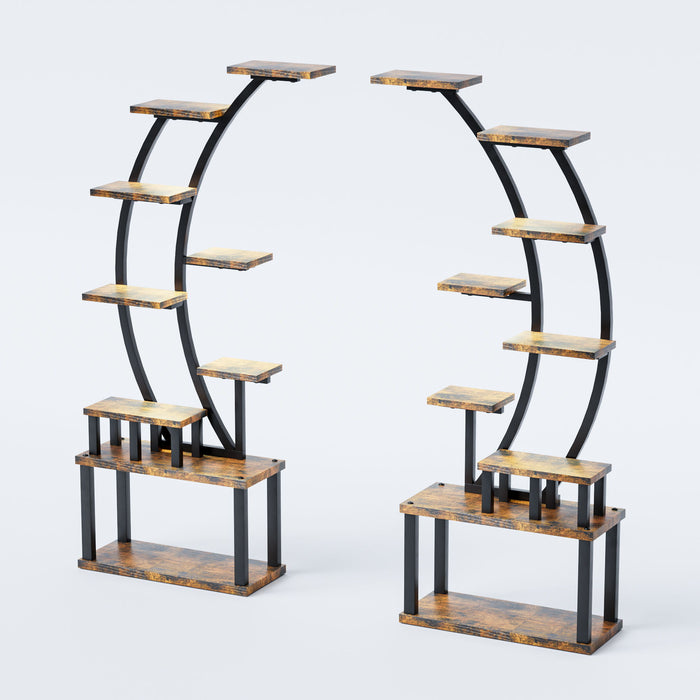9 Tiered Indoor Plant Stand With 5 Adjustable Grow Lights