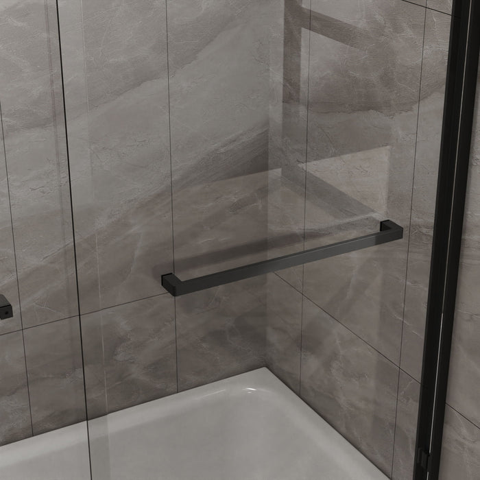 Goodyo - Double Sliding Bathtub Shower Door With Sgcc Clear Tempered Glass