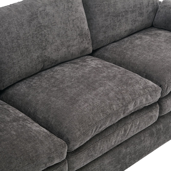 Cozy Upholstered Cushion Loveseat Sofa For Living Room
