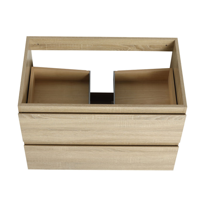 Wall Mounted Bathroom Vanity And Sink, 2 Soft Close Drawers